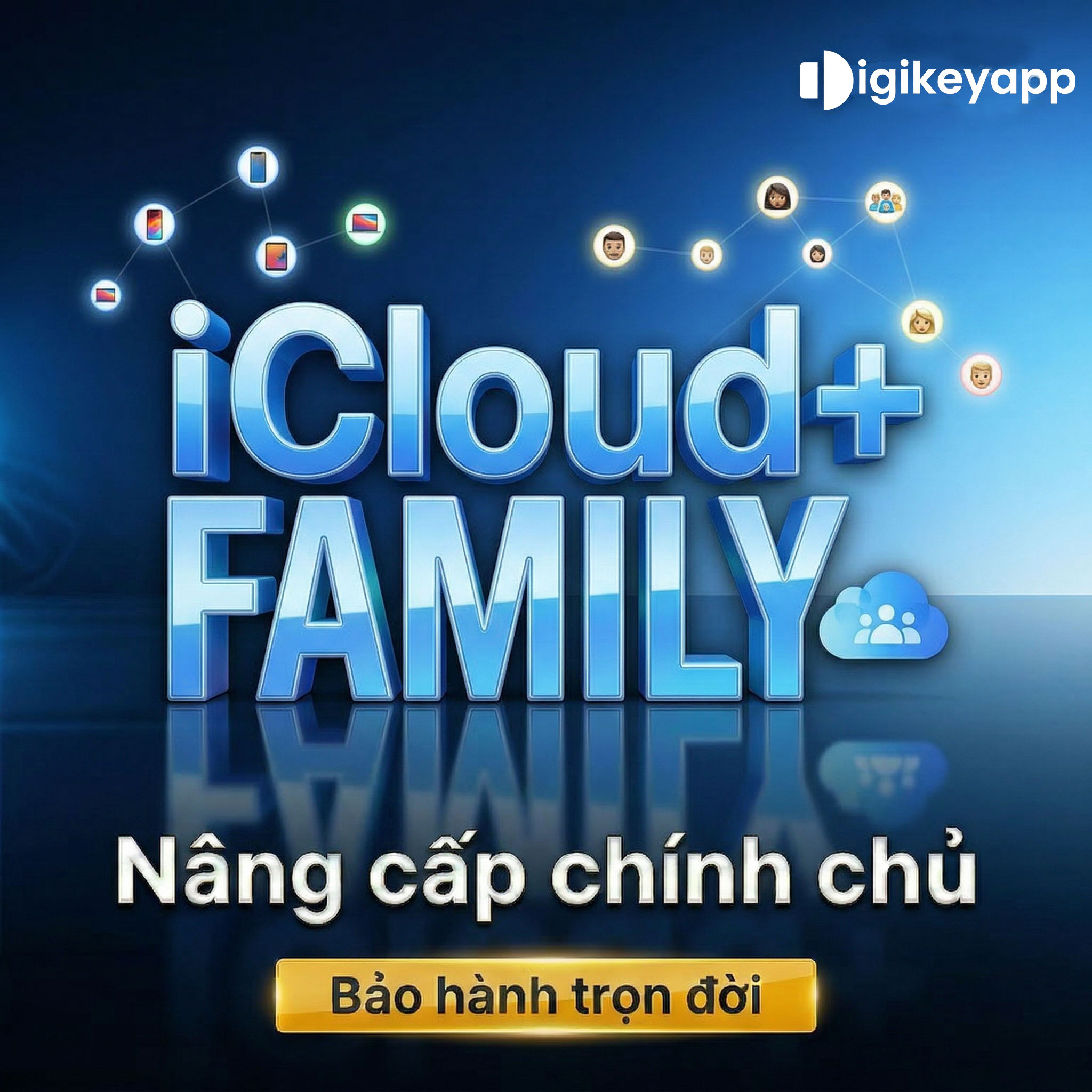 Nâng cấp dung lượng iCloud bản quyền trên tài khoản chính chủ